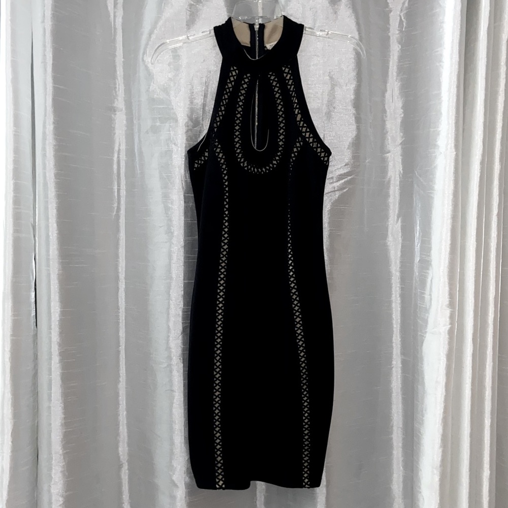 Black short dress.